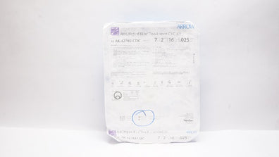 Teleflex AK-42702-CDC Arrowgard Blue Two-Lumen CVC Kit 7Fr x 16cm x .025inch(x)